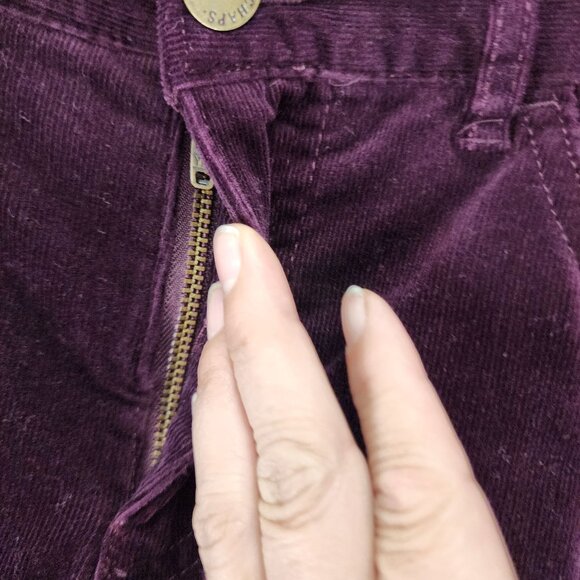 Chaps Jeans Womens 10 Purple Corduroy Stretch Mid Rise Straight *GUC* - Picture 2 of 11